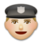 Police Officer - Medium Light emoji on LG